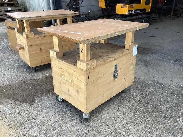 Hout gereedschapswagen - afbeelding 1 van  5