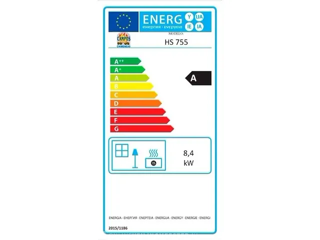 Hout inzethaard 10,5 kw, front 755 cc/sp - afbeelding 5 van  6