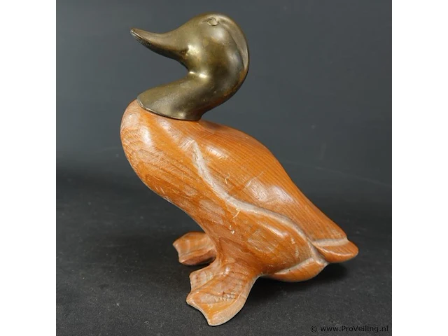 Hout met bronzen eend - afbeelding 2 van  5