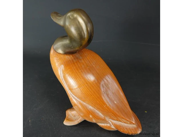 Hout met bronzen eend - afbeelding 3 van  5