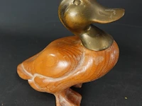 Hout met bronzen eend - afbeelding 4 van  5