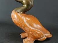 Hout met bronzen eend - afbeelding 2 van  5