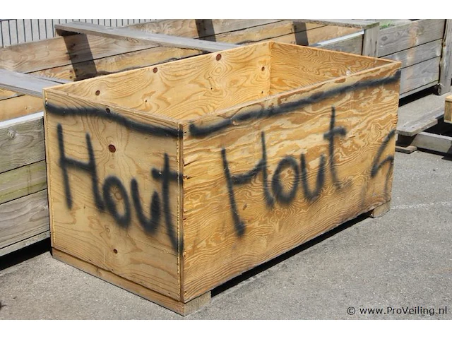 Houten bak - 120x63x61 cm - afbeelding 1 van  3