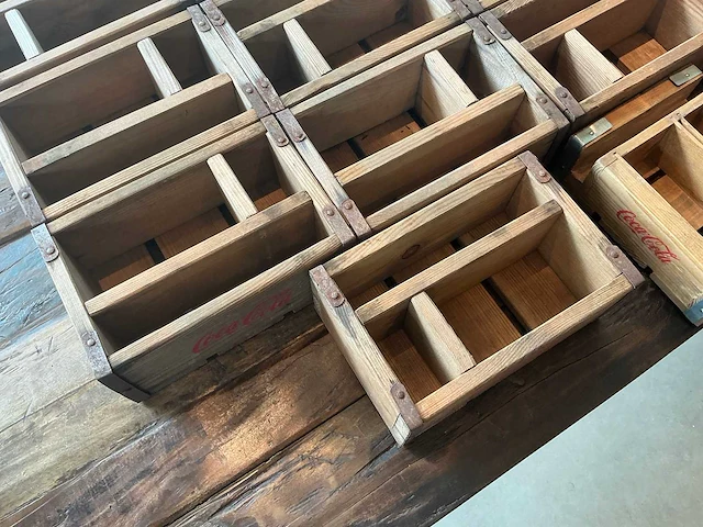 Houten bakjes (16x) - afbeelding 2 van  2