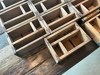 Houten bakjes (16x) - afbeelding 2 van  2