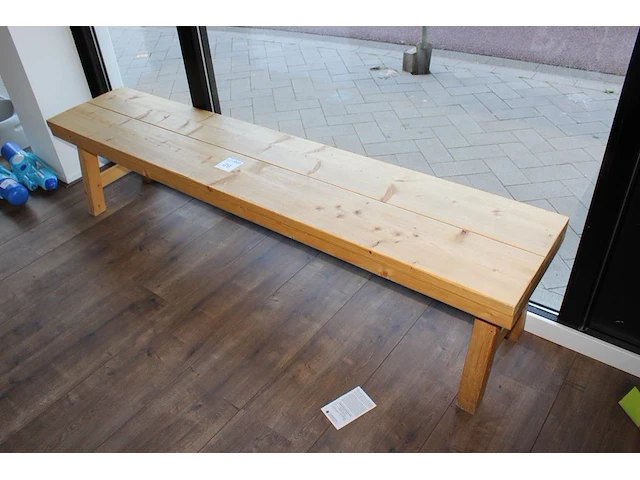 Houten bank. afmeting 200 x 40 x 45 cm. - afbeelding 1 van  2