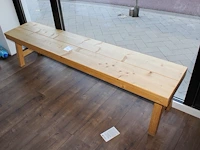 Houten bank. afmeting 200 x 40 x 45 cm. - afbeelding 1 van  2