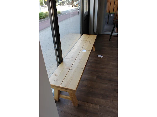 Houten bank. afmeting 200 x 40 x 45 cm. - afbeelding 2 van  2