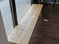 Houten bank. afmeting 200 x 40 x 45 cm. - afbeelding 2 van  2