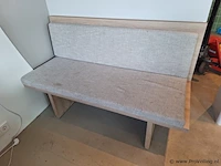 Houten bank incl. kussen - 134x60x90 cm