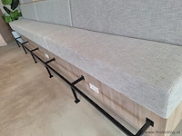 Houten bank incl. kussens - 490x75x120 cm - afbeelding 5 van  7