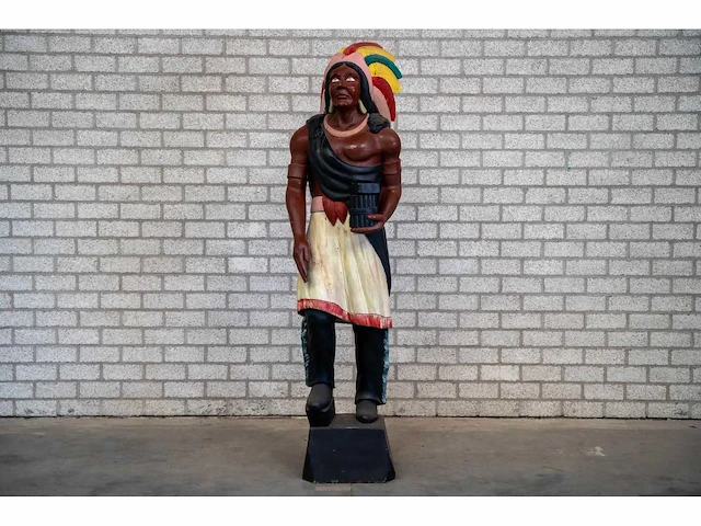 Houten beeld "native american" - afbeelding 1 van  7
