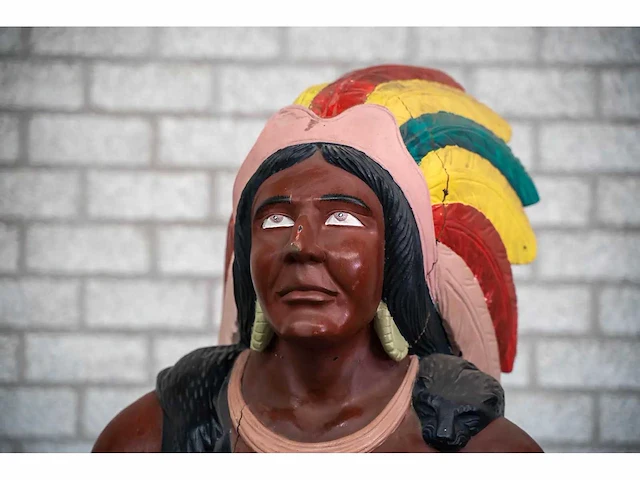 Houten beeld "native american" - afbeelding 5 van  7
