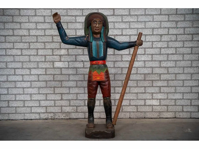 Houten beeld "native american" - afbeelding 1 van  7