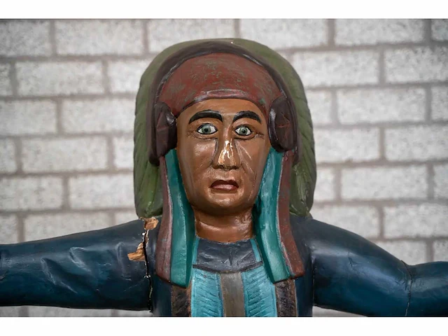 Houten beeld "native american" - afbeelding 6 van  7