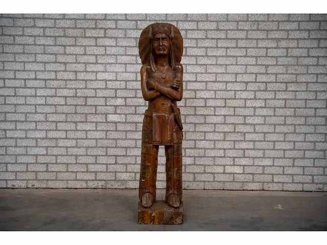 Houten beeld "native american" - afbeelding 1 van  8