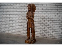 Houten beeld "native american" - afbeelding 2 van  8