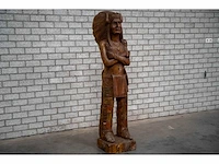 Houten beeld "native american" - afbeelding 3 van  8