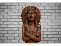 Houten beeld "native american" - afbeelding 4 van  8