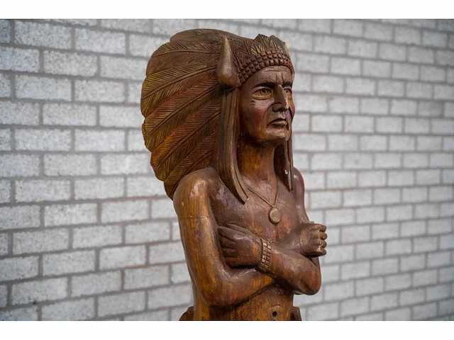 Houten beeld "native american" - afbeelding 6 van  8