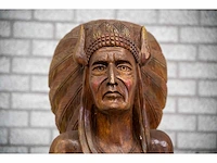 Houten beeld "native american" - afbeelding 7 van  8