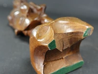 Houten beeld van een oosterse wijsgeer - afbeelding 5 van  5