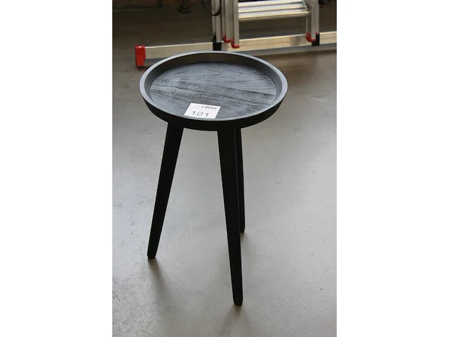 Houten bijzettafel met doorsnede 35 cm. - afbeelding 2 van  2