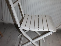 Houten bistroset bestaande uit tafel en twee stoelen. afmeting tafel 80 x 62 x 74 cm - afbeelding 3 van  4