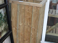 Houten bloembak, 60 x 60 x 120 cm. - afbeelding 2 van  2