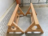 Houten bok (2x) - afbeelding 1 van  2