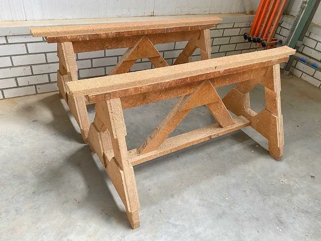 Houten bok (2x) - afbeelding 2 van  2