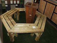 Houten boomtuinbank doorsnede 150 cm. - afbeelding 1 van  1