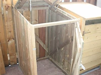 Houten container ombouw. afmeting 92 x 76 x 126 cm. - afbeelding 2 van  2