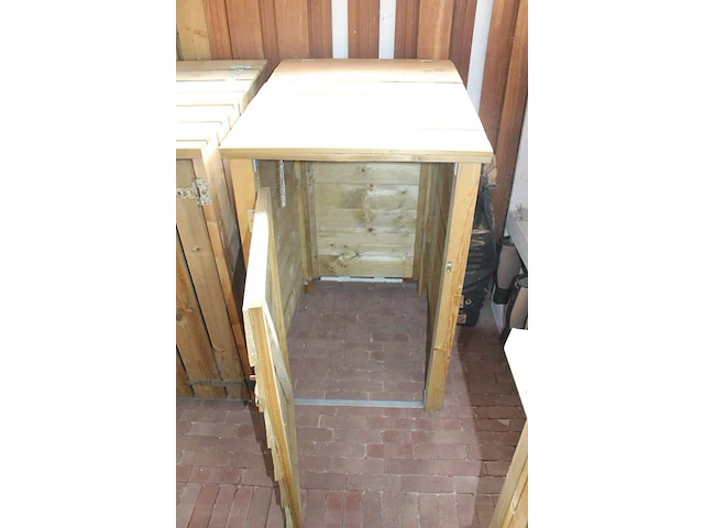 Houten container ombouw. afmeting 97 x 70 x 110 cm. - afbeelding 3 van  3