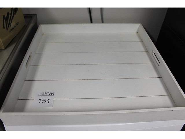 Houten dienblad xl 55 x 55 cm. - afbeelding 1 van  2