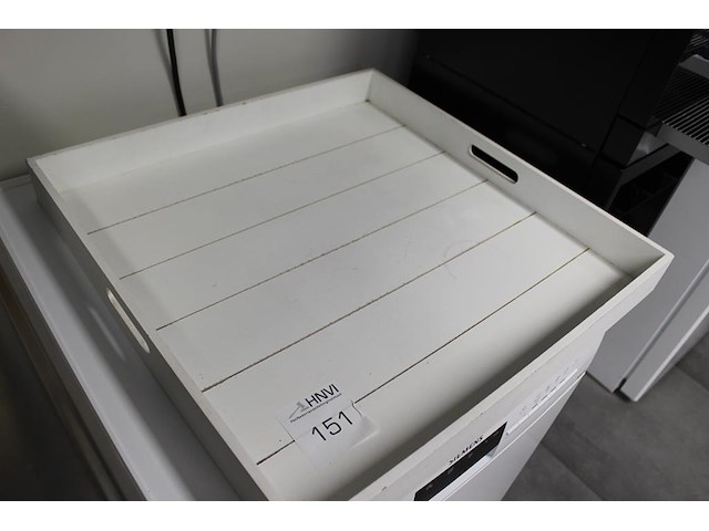 Houten dienblad xl 55 x 55 cm. - afbeelding 2 van  2