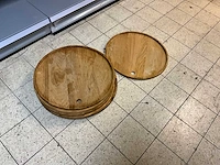 Houten dienbladen (7x) - afbeelding 1 van  4