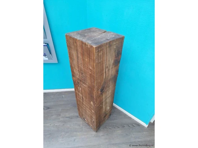 Houten displayzuil - 29x29x100cm - afbeelding 2 van  3