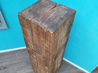 Houten displayzuil - 29x29x100cm - afbeelding 3 van  3