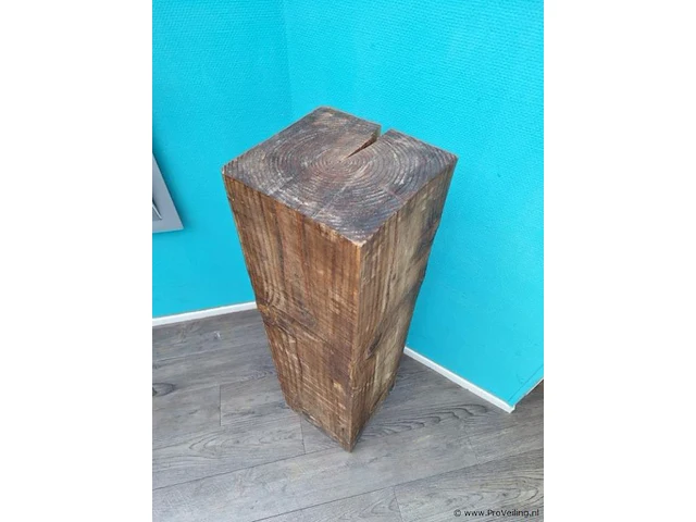 Houten displayzuil - 29x29x100cm - afbeelding 3 van  3