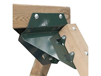 Houten dubbele schommel "lucy" met 2 kunststof schommels - afbeelding 2 van  4