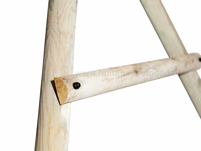 Houten dubbele schommel met 2 kunststof schommels - afbeelding 4 van  4