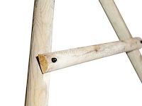 Houten dubbele schommel met 2 kunststof schommels - afbeelding 4 van  4