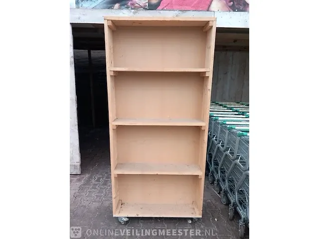Houten dubbelzijdige kast met inhoud - afbeelding 8 van  18