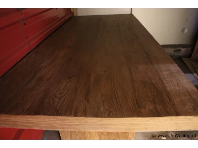 Houten eettafel - 240x100x78cm - afbeelding 5 van  6