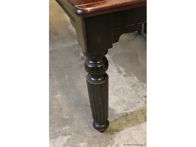 Houten eettafel v.v. 2 laden - 200x90x76cm - afbeelding 4 van  6