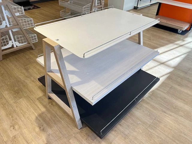 Houten etagère 120 cm hoog (2x) - afbeelding 3 van  5