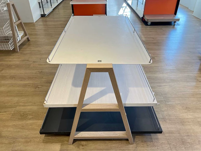 Houten etagère 120 cm hoog (2x) - afbeelding 4 van  5
