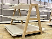 Houten etagère 120 cm hoog (4x) - afbeelding 1 van  5
