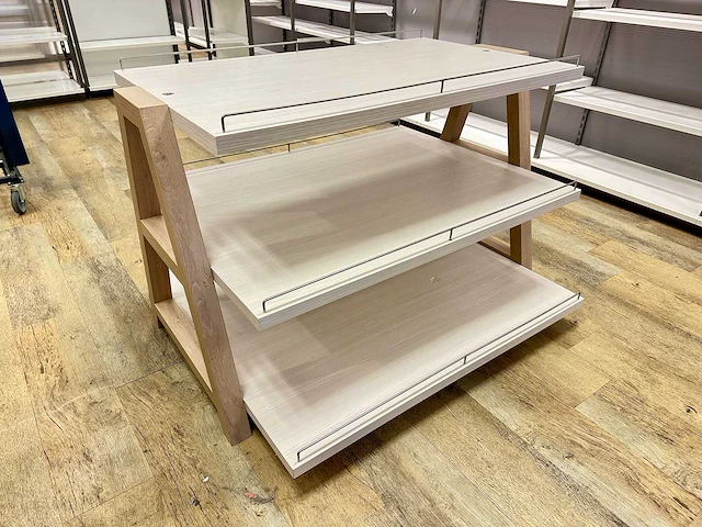 Houten etagère 120 cm hoog (4x) - afbeelding 2 van  5